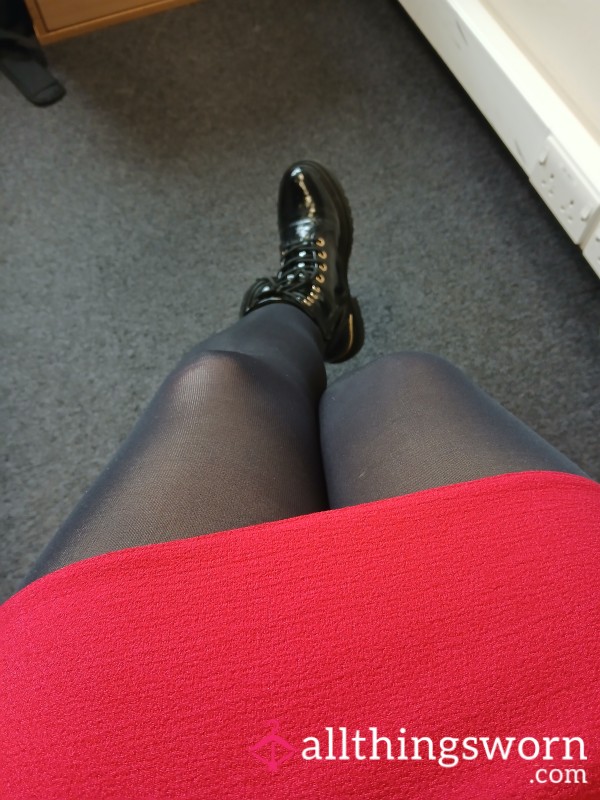 Worn Black Thights