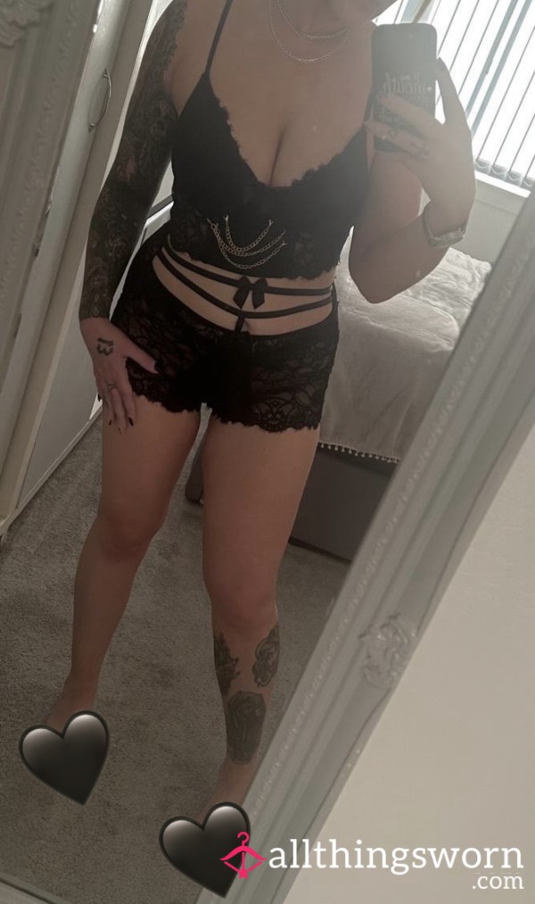 Curves In Black Lingerie, Stockings And My Signature Heels!