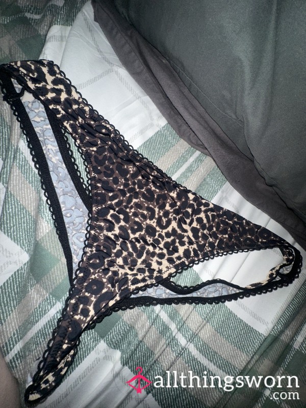 Curvy Animal Print Worn Thong