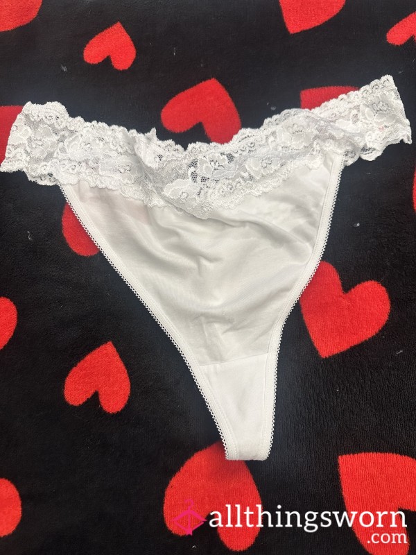 Curvy Girl New White Thong