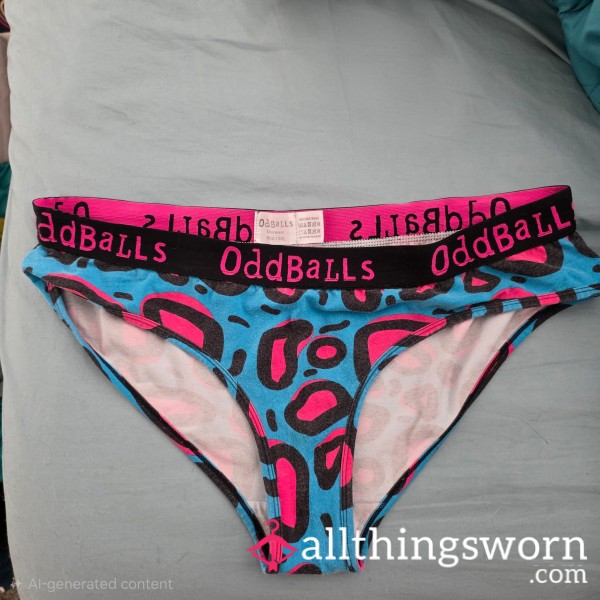 Curvy Wife’s Gym-Worn Oddballs Panties - Vibrant Leopard - Extra Potent & Scented