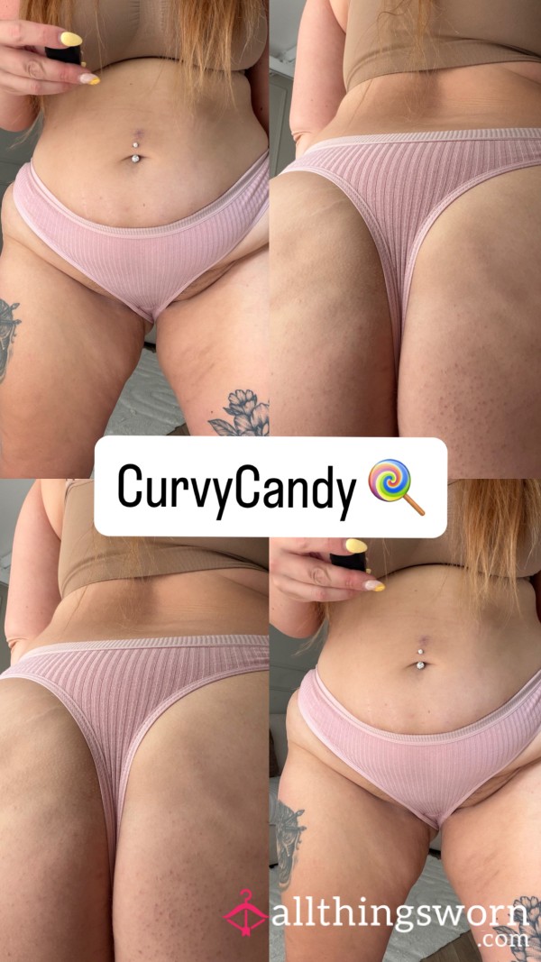 💗 CurvyCandy’s Cotton Pink Thongs 💗
