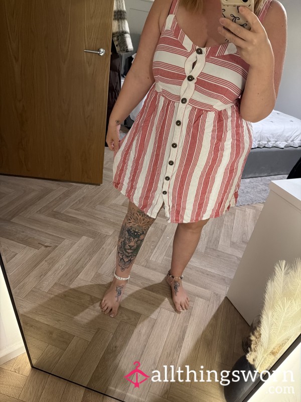 🖤🤍 CurvyCandy’s M&Co Petite Stripy Dress – Size 16 🤍🖤