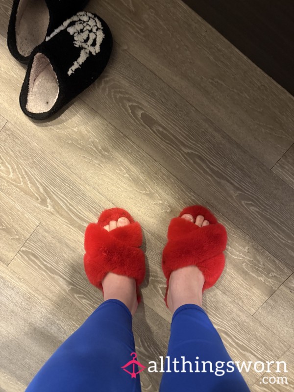 Cushy Slippers Worn
