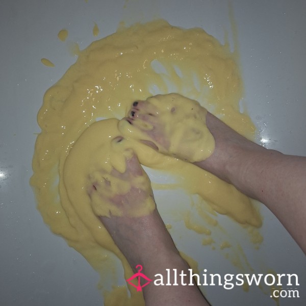 Custard Play With Feet 👣💦