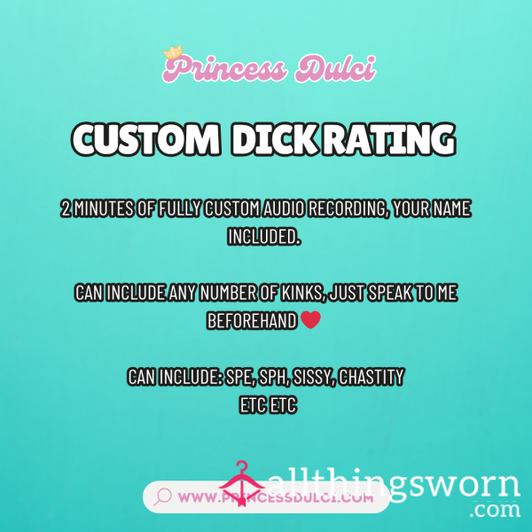 Custom Audio D*ck Ratings! - 2 Minute Custom Audio With Your Name Included