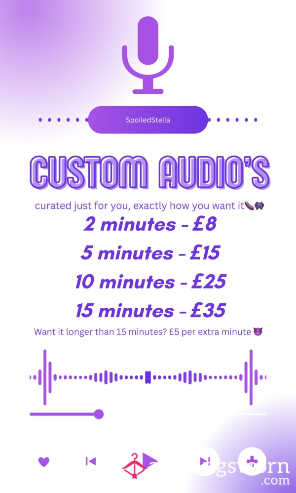 🎧 Custom Audios, Made Specifically For You 💖