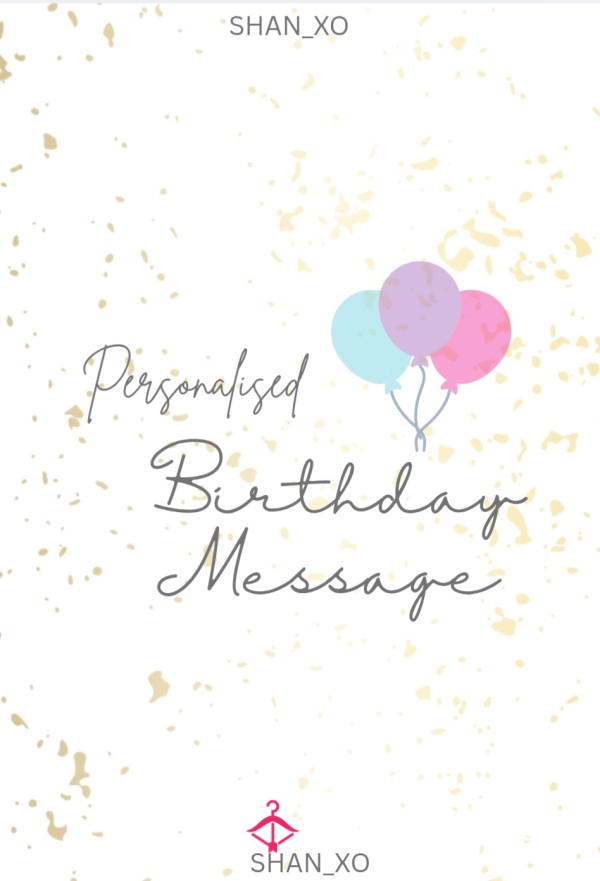 Custom Celebration Messages