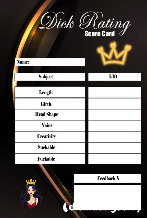 CUSTOM D*ck Rate Report Card