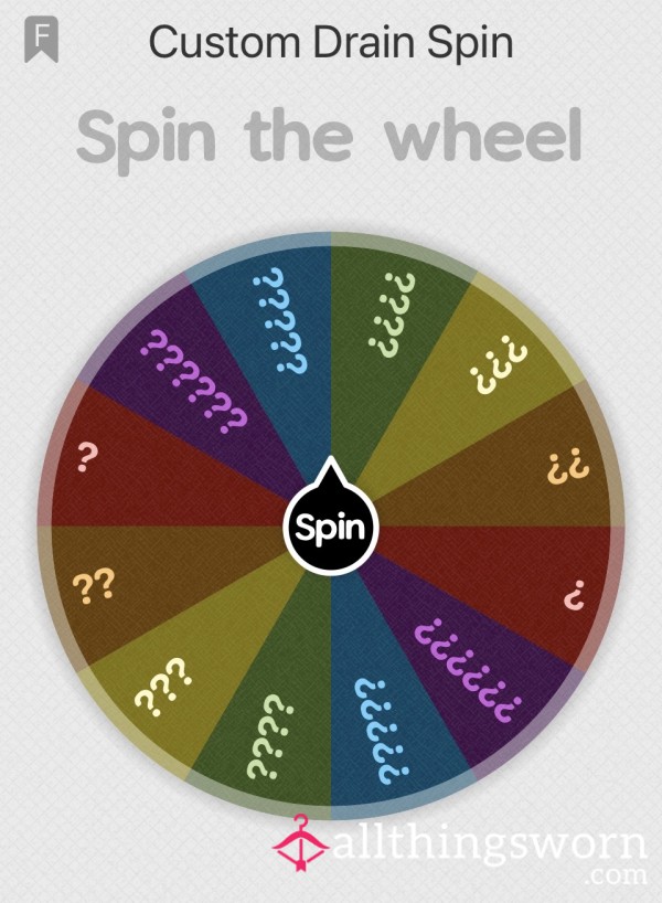 Custom Drain Spin
