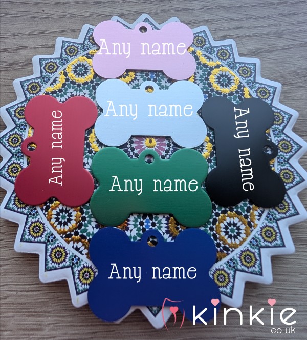 Custom Engraved Human Pet ID Tags – “Owned & Adored By Harley”