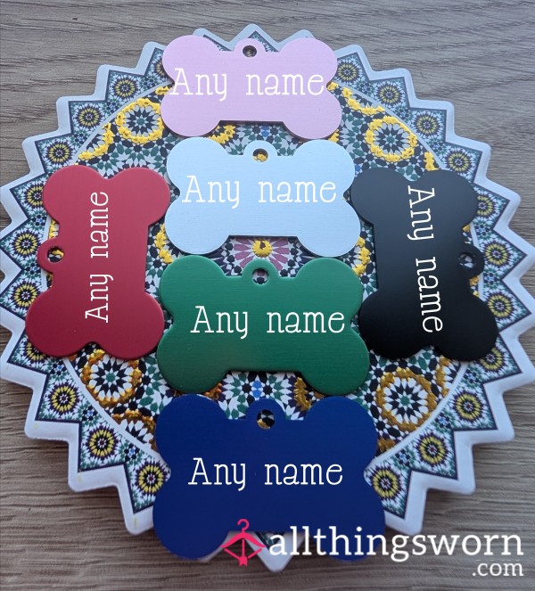 Custom Engraved Human Pet ID Tags – “Owned & Adored By Harley”
