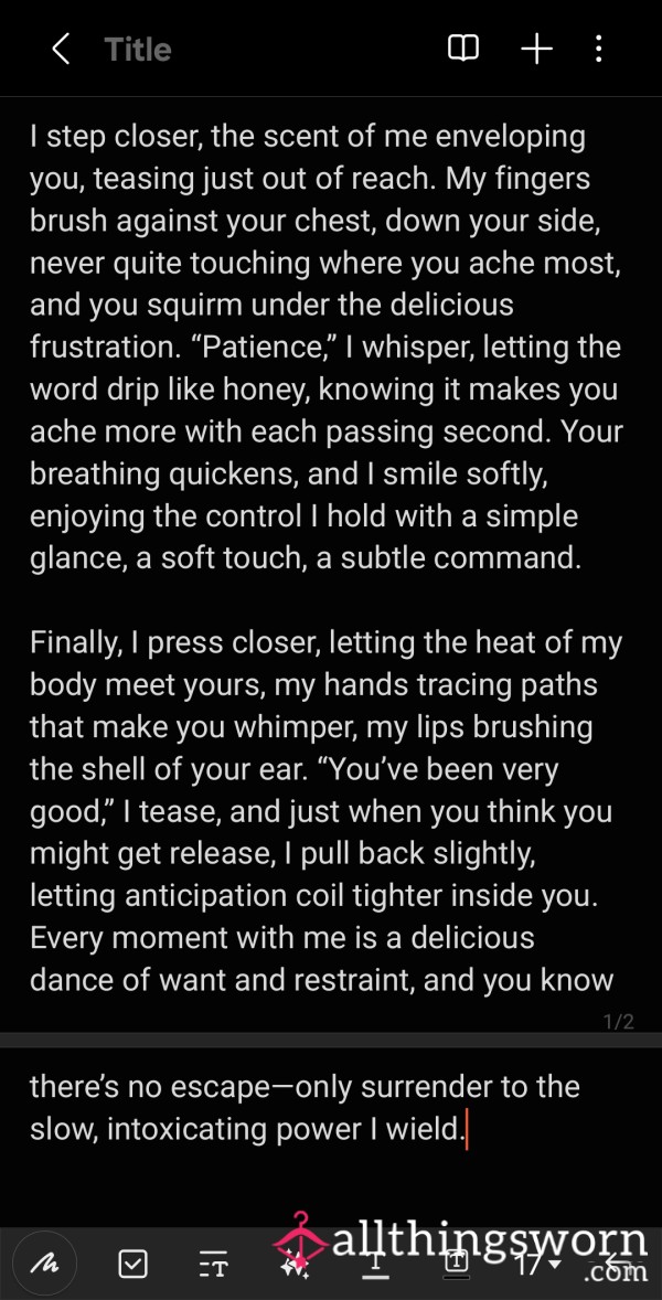 📖✨ Custom Erotic Story / JOI ✨📖