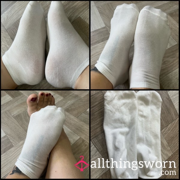 Custom Fresh White Ankle Socks