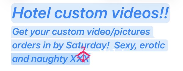 CUSTOM HOTEL ROOM CONTENT! Videos Or Pictures! Get Your Order In Before Saturday! S**y, Erotic And Naughty You Choose!
