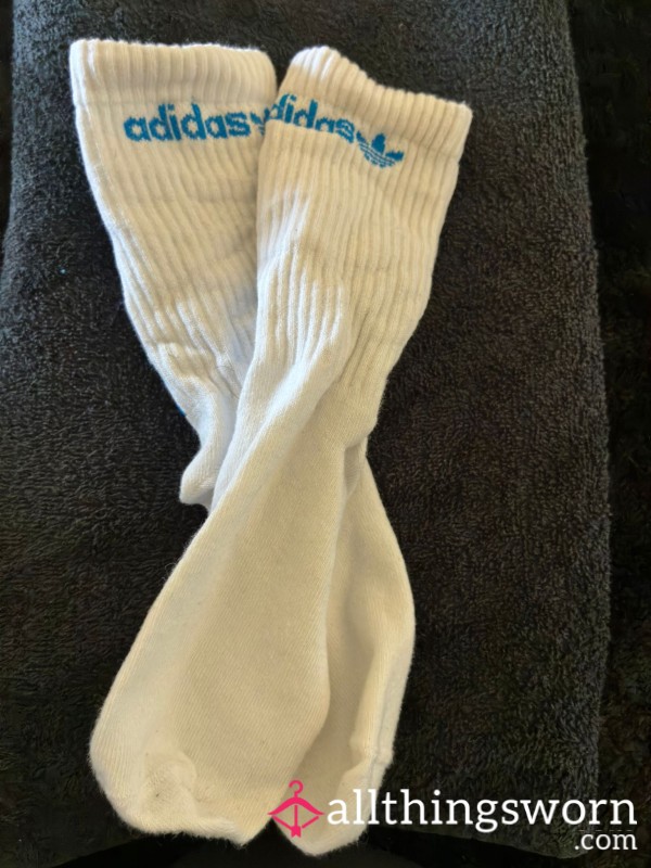 White Adidas Socks Ready To Be Made Dirty