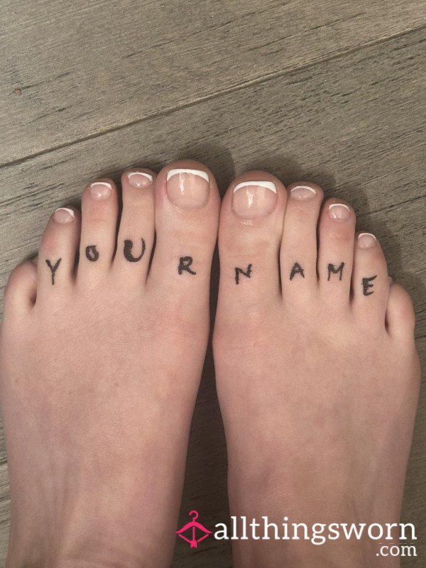 Custom Name Feet Pics