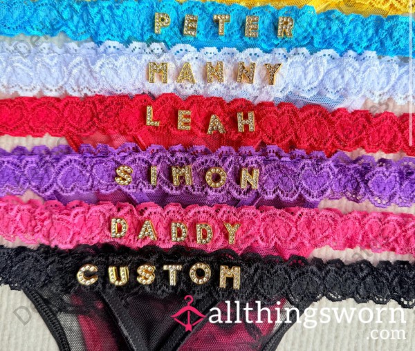 Custom Name Thong 1 Day Wear