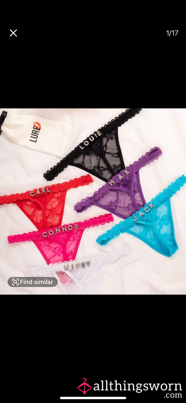 Custom Named Lacey Thongs