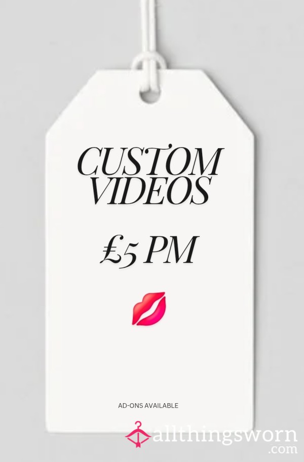 Custom Video 📹 ✨️  £5 Per Minute And Various Ad-ons Available 😈😇 Starting At £15 For 3 Minutes Minimum 💋💌
