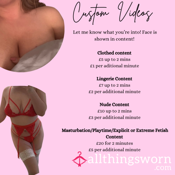 Custom Videos! 😈💋 Face Shown