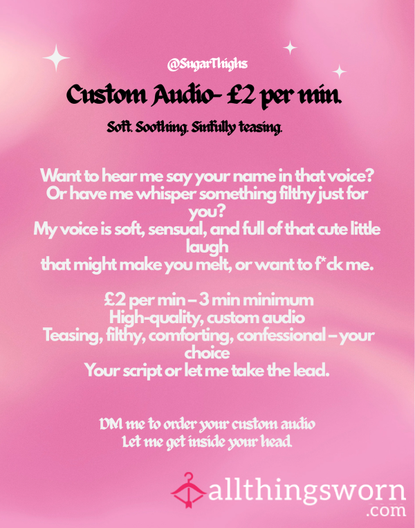 Custom Voice Note- Soft, Soothing & Teasing