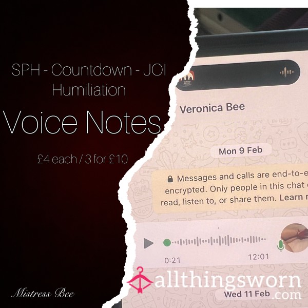 Humiliation Voice Notes 🎶 SPH 🎶 JOI 🎶 Countdown 🎶