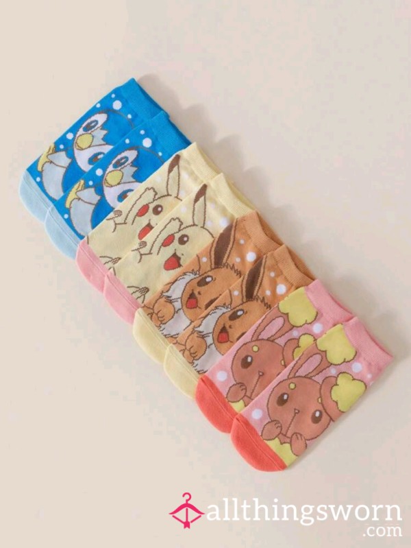 Custom Wear - Cute & Cuddly Pokémon Ankle Socks
