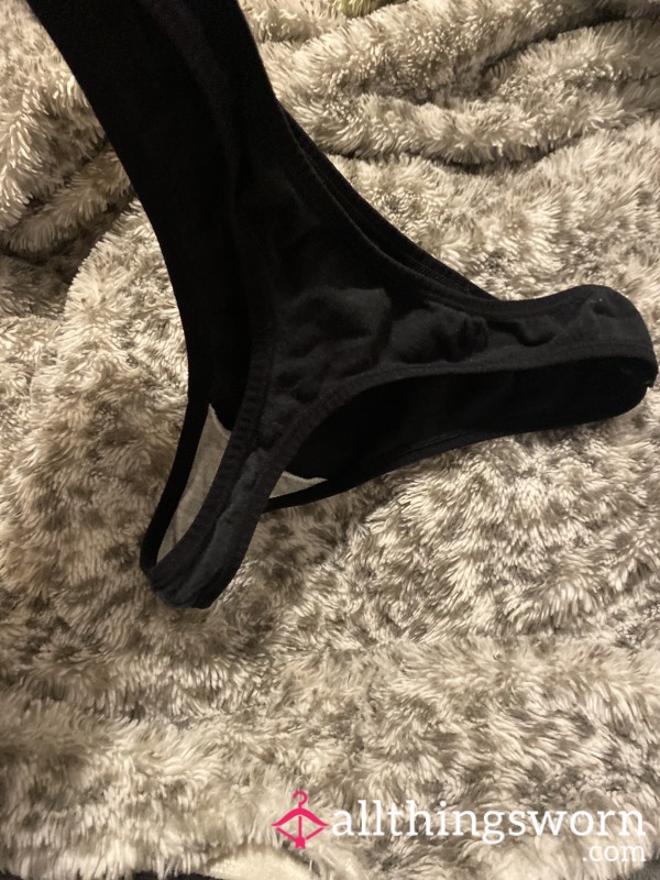 * “🔥 Custom Worn Black Thong – Your Rules,