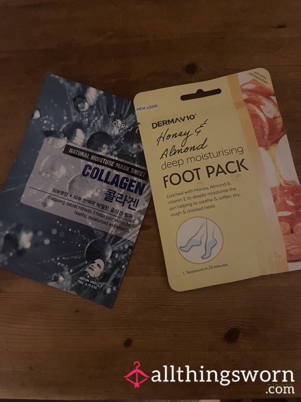 💕 Custom Worn Mask Face Mask Or Foot Mask Available 💕