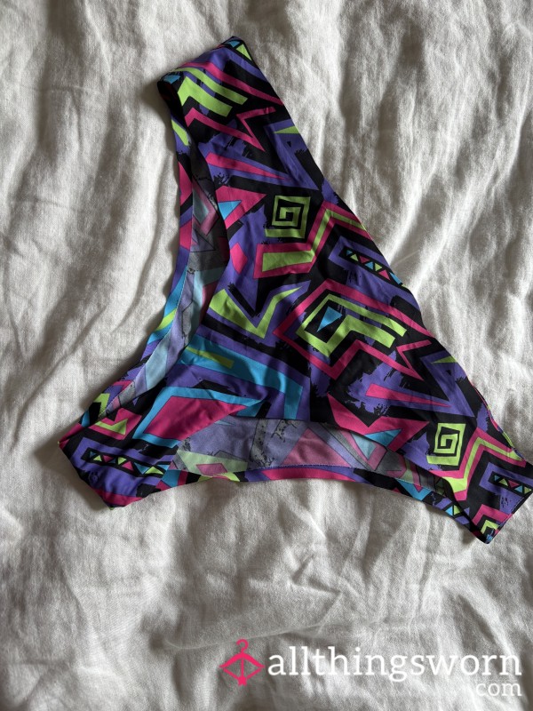 Custom-Worn Panties - Bold Geometric Print