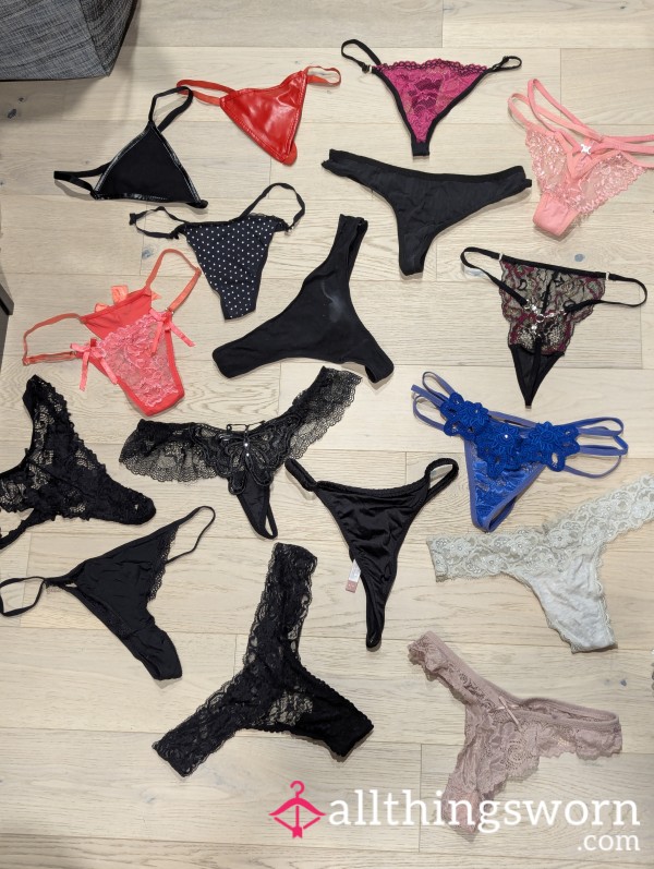 💦Custom Worn Panties/Thongs - Stained By My Dripping Pu**y, Soaked In My Sent And Drenched In My Juices