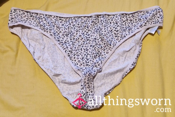 Customisable Leopard Print Panties. Zip Lock Bagged After Wear. Instant Postage