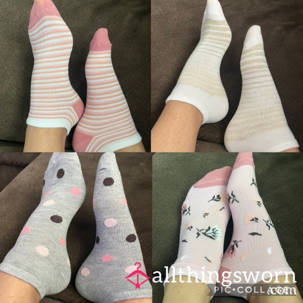 Cute And Girly Ankle Socks…With A Little Stink🤭
