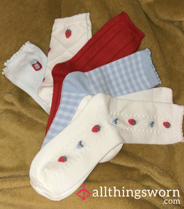 Cute A**ortment Of Crew Length Socks!