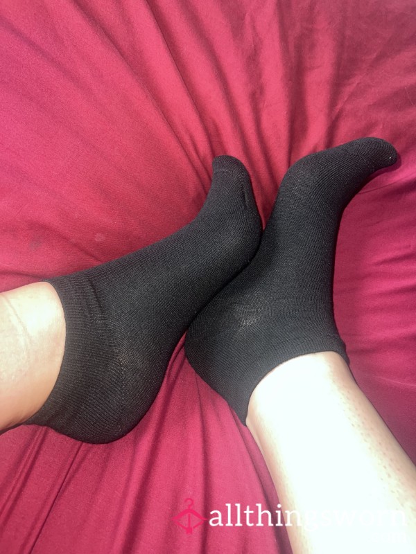 Cute, Black Ankle Socks