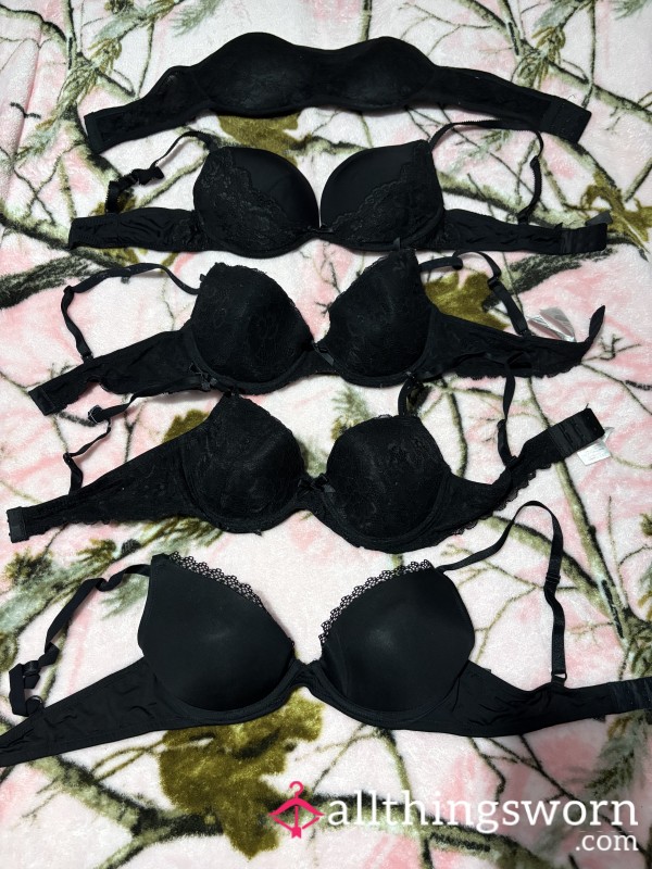 Cute Black Bras 34b And 34c Worn For A Day By Me An My Little Titties 😛