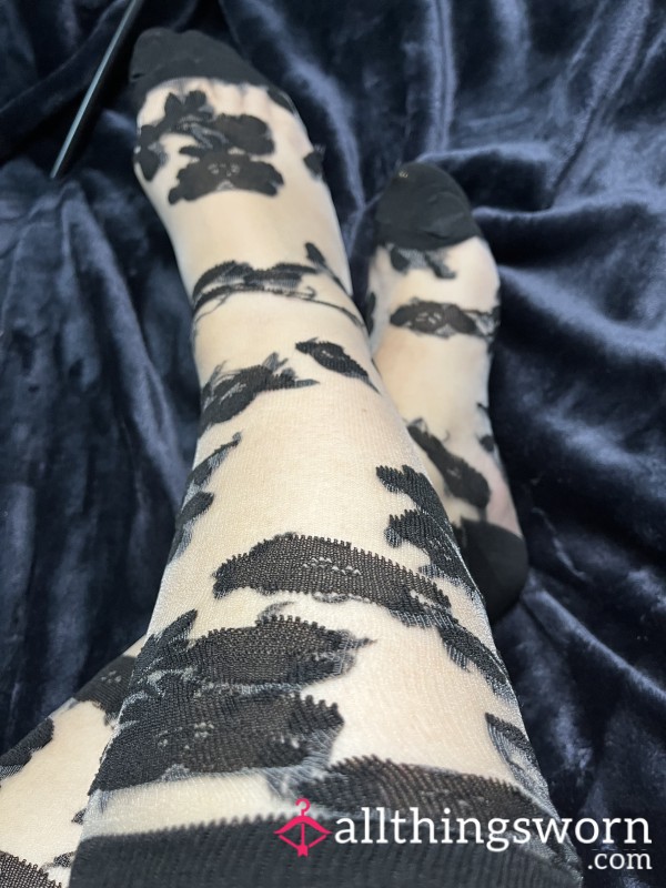 Cute Black Lace Socks With A Flirty Touch