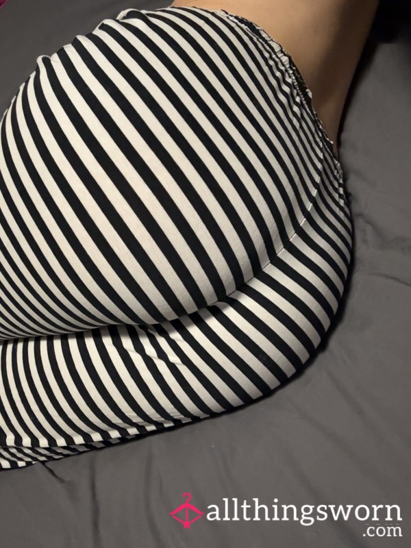 (Coming Soon) Cute Black/ White Striped Pajama Pants