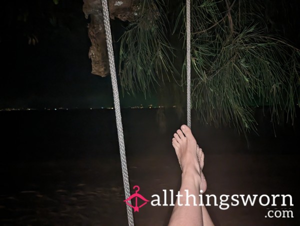 Cute Blonde Pixie Feet On Hammock