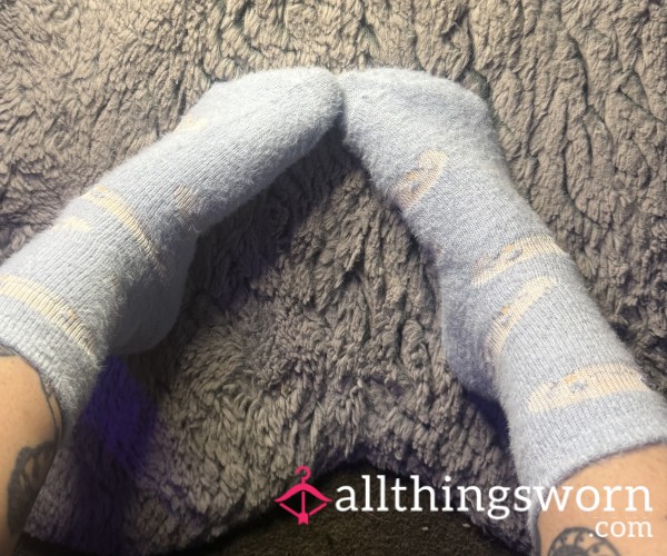Cute Blue Fluffy Socks