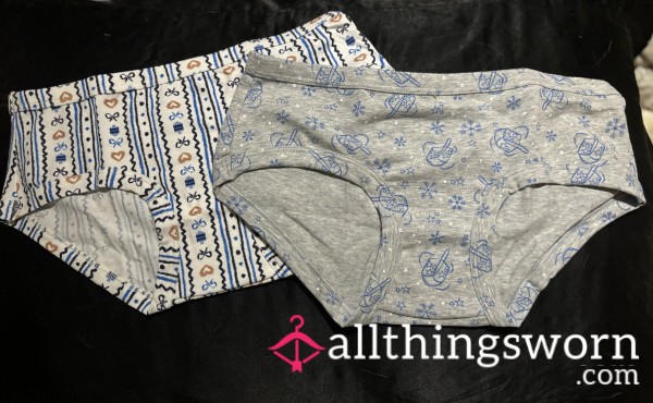 Cute Blue Holiday Boyshort Panties