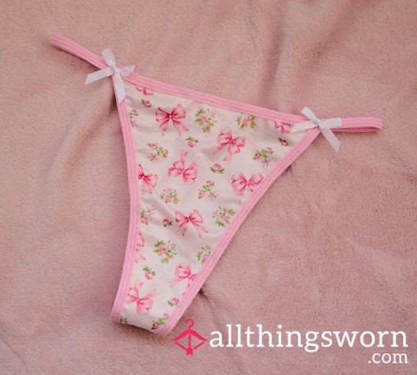 Cute Bow Thong ~ 48hr Wear 🎀