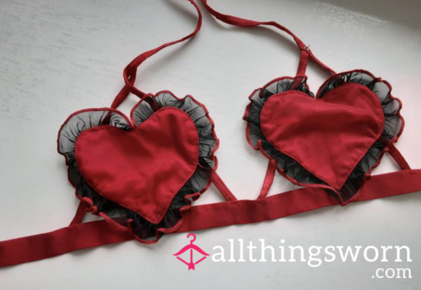 Cute Bra With Heart Cups