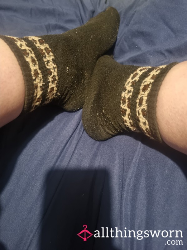 Cute But Smelly Black And Animal Print Socks
