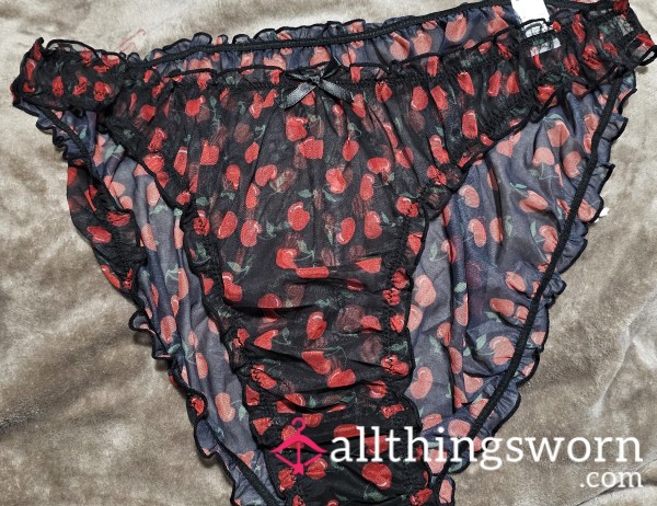 Cute Cherry Lace Panties! 3daywear/shipping/2photos