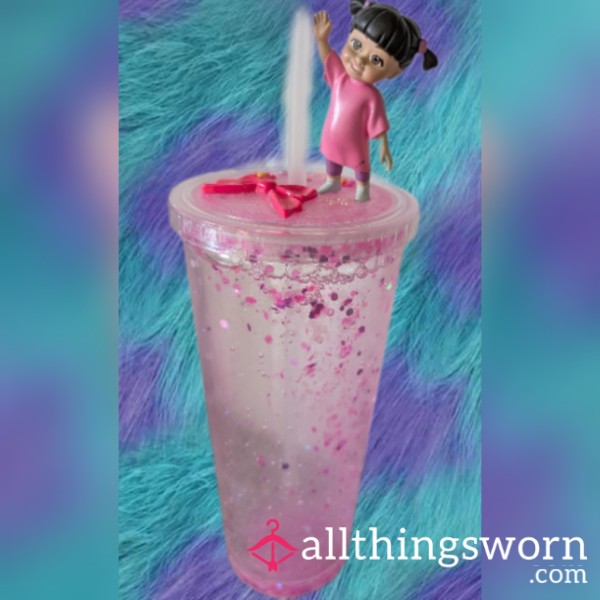 Used & Decorated Monsters Inc. Tumbler With Straw | Bratty Princess Edition
