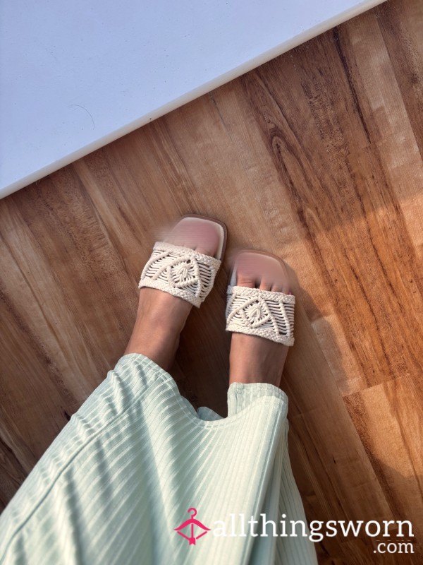 Cute Feet In Dirty Sandals