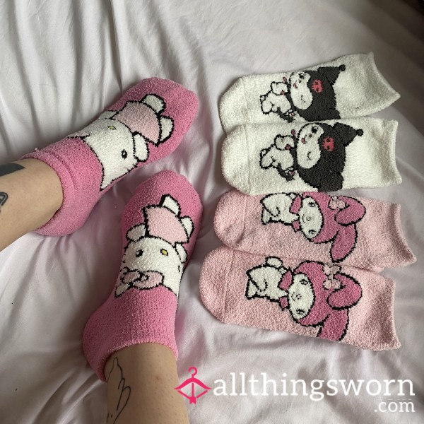 Cute Fluffy Cartoon Ankle Socks💗🤍