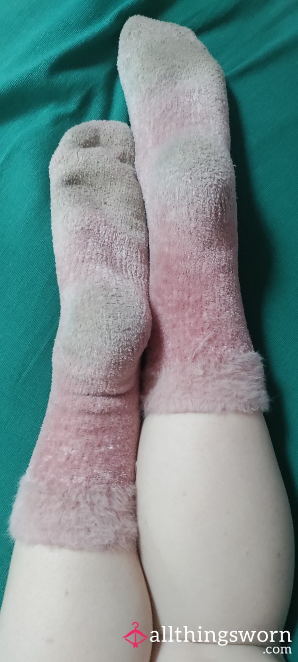 Cute Fluffy Pink Socks